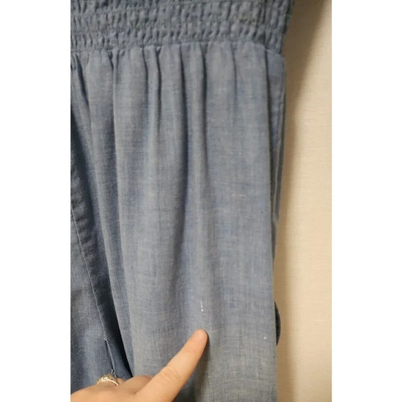 70s 80s Evelyn Pearson Women Vintage Jumpsuit Chambray Denim Style Neiman Marcus - Picture 9 of 9